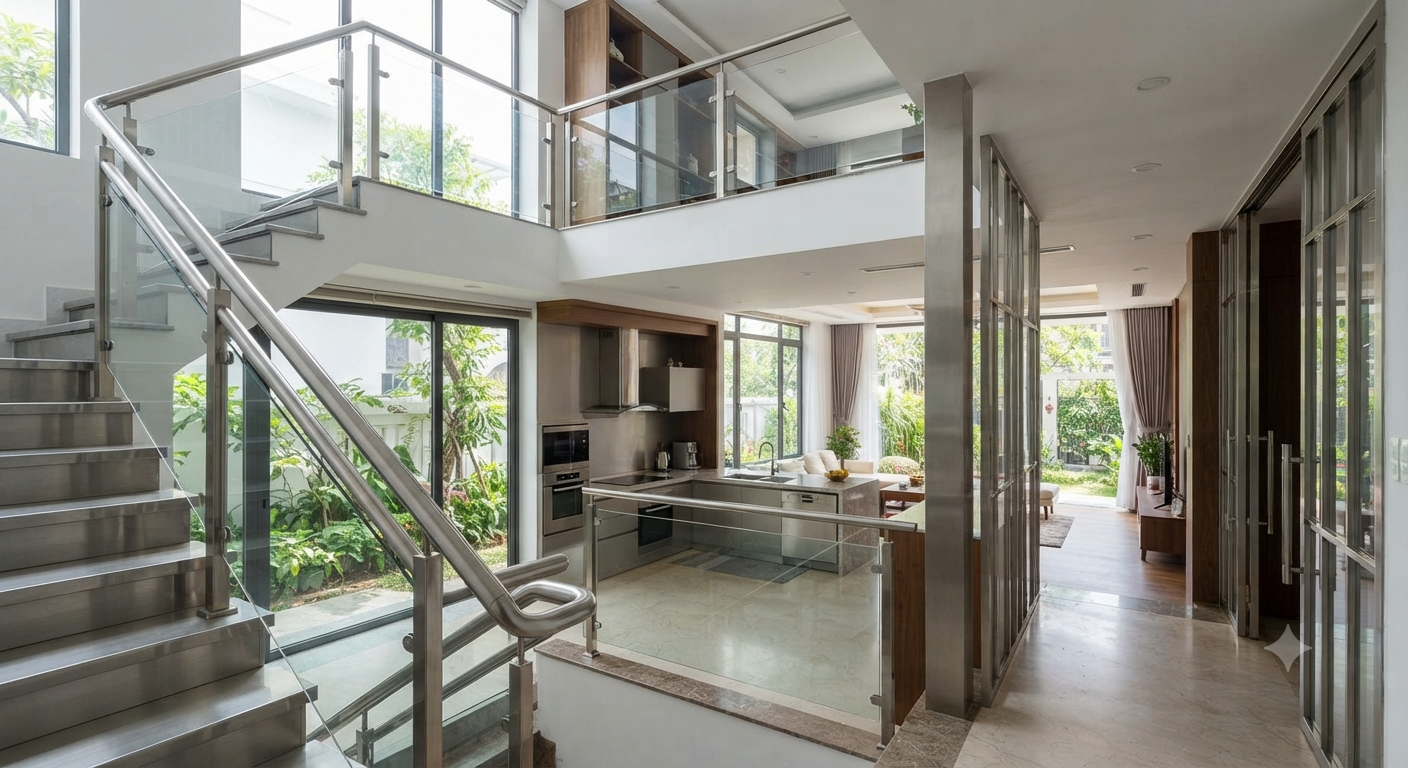 Các vị trí tối ưu trong nhà để ứng dụng hạng mục inox