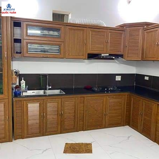 TỦ BẾP NHÔM KÍNH 